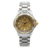 タグホイヤー プロフェッショナル200 腕時計 995 408A クオーツ ゴールド文字盤 ステンレススチール レディース TAG HEUER 【中古】